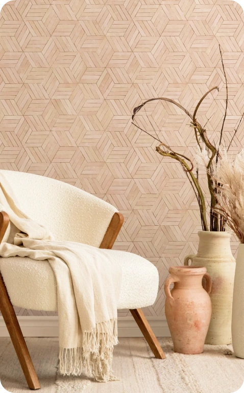 Soft pink minimalist wallapper for your home